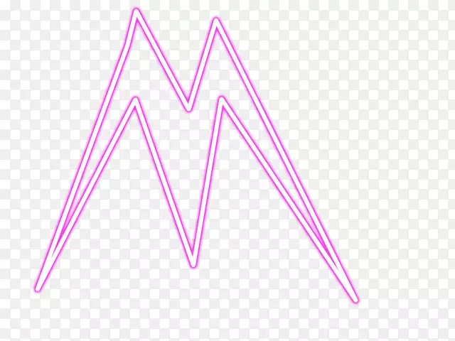 三角形粉红m字形线照明