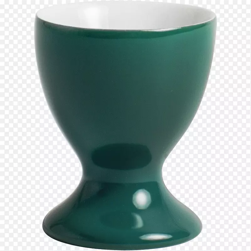 鸡蛋杯，青葱陶瓷陶器.鸡蛋杯
