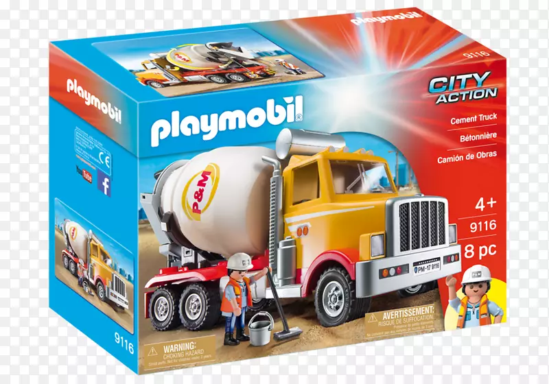 水泥搅拌车Playmobil食品车-混凝土卡车