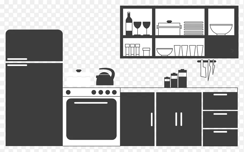 餐桌家具厨房橱柜模块化厨房
