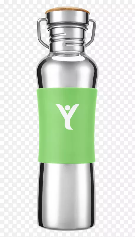 水瓶玻璃瓶ph.水彩绿石灰