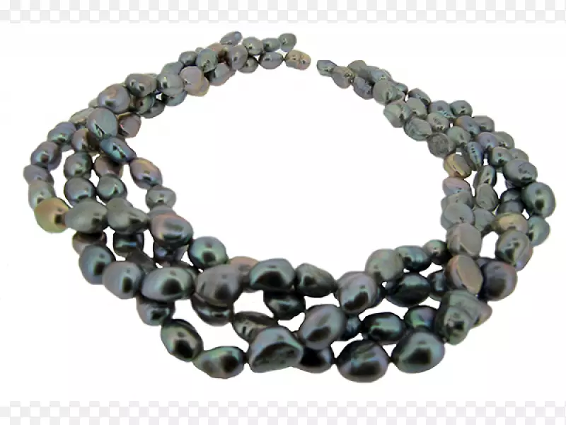 手镯珍珠项链宝石灰色珍珠串