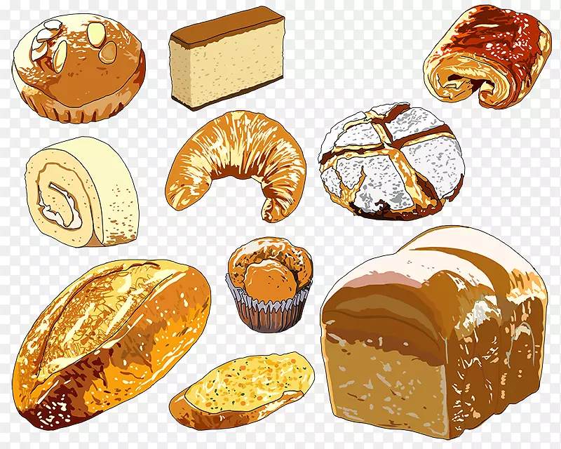 丹麦糕点食品甜点面包烹饪插图