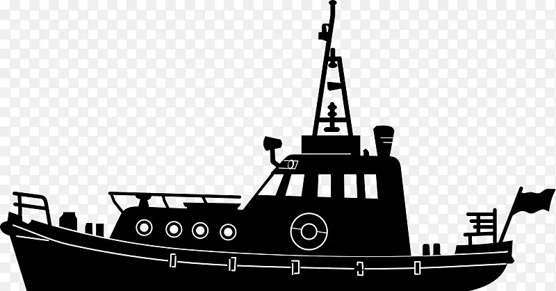 拖船剪贴画-海军艇