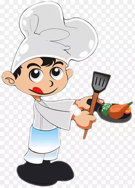 厨师卡通厨艺孩子