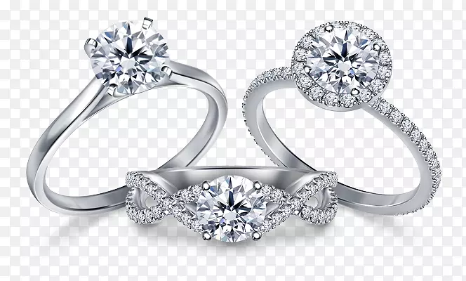 珠宝店订婚戒指钻石项链钻石耳环