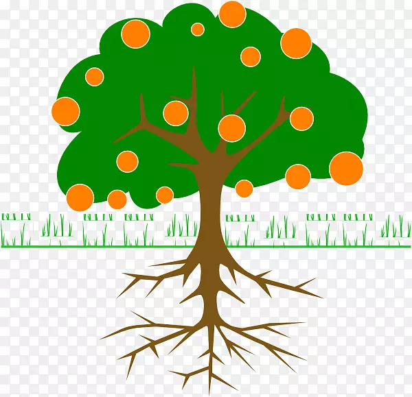 根树枝剪贴画橘子树