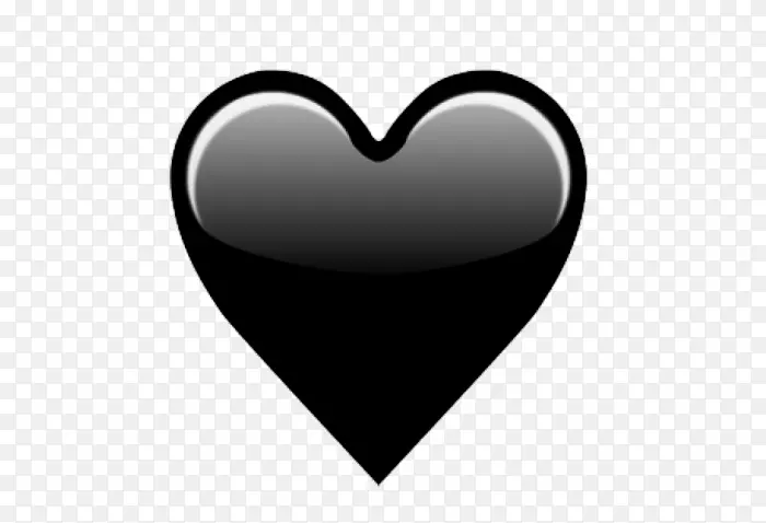 Emojipedia心脏iphone-黑色表情