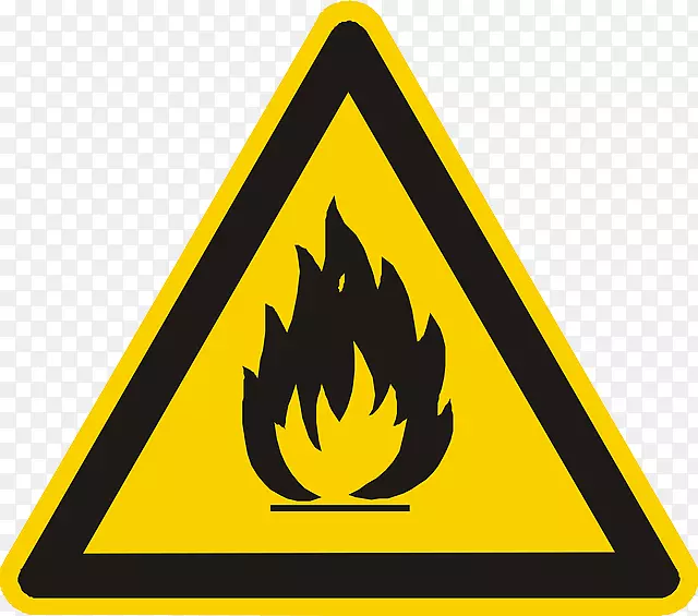 可燃性和可燃性警告标志危险.易燃