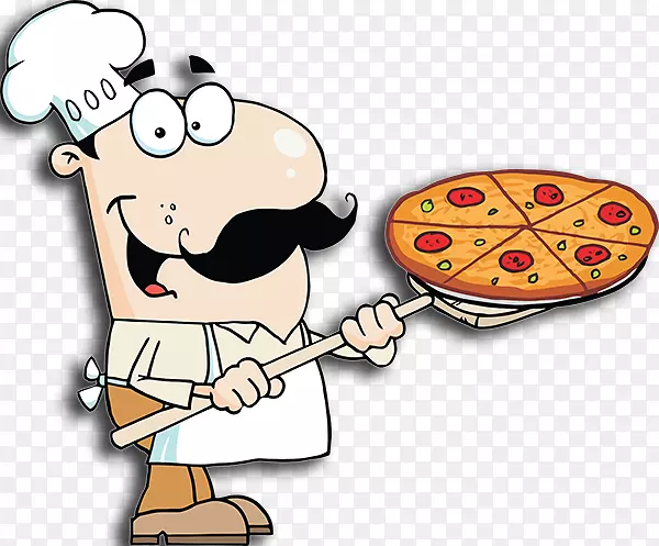 意大利菜厨师剪贴画送披萨