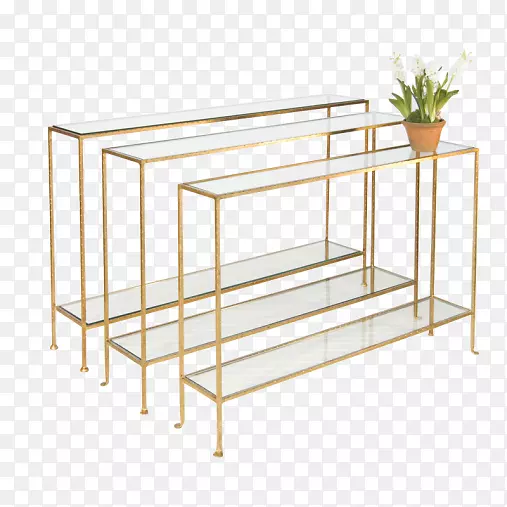 床头桌、咖啡桌、家具、金箔玻璃架子
