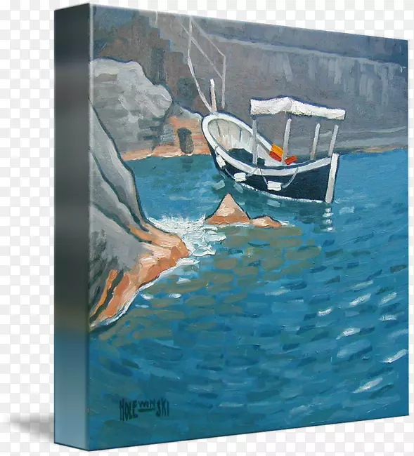 海豚画水船-渔船钓鱼