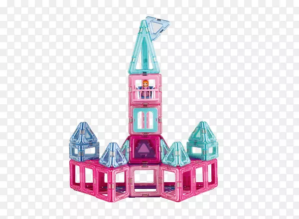 玩具魔法师63076磁性建筑建造组合磁悬浮台奥吉奥纽特平板袖-梦幻城堡