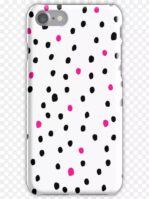 Apple iPhone 8加上iPhonex polka点三星星系A3(2017)-粉红色圆点