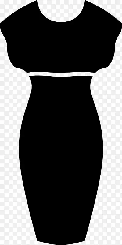 小黑裙服装时尚-剪影模特