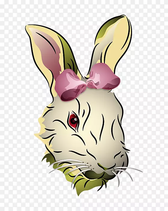 家兔复活节兔须-粉红色兔子