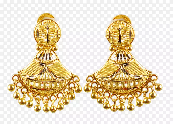 耳环首饰设计珠宝设计师Tanishq-金耳环