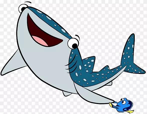 鲨鱼海豚海洋鲸类剪贴画-鲨鱼头