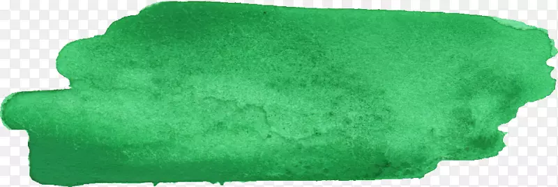 水彩画-绿色水彩刷