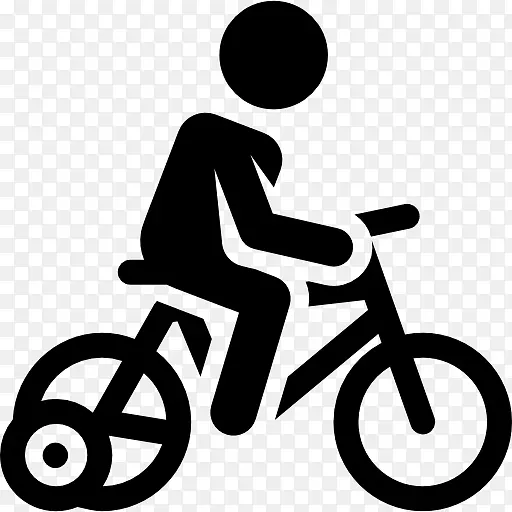 平衡自行车，电脑图标，循环琐事图-人骑自行车