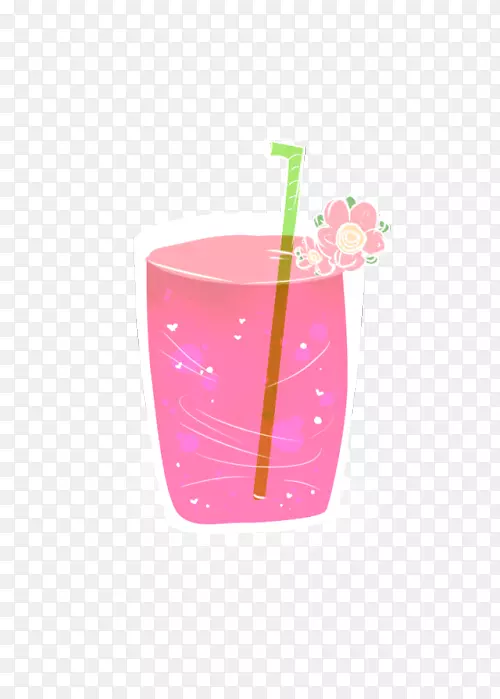 塑料花盆粉红柠檬汁