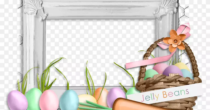 复活节兔子画框复活节彩蛋夹艺术.集束框架