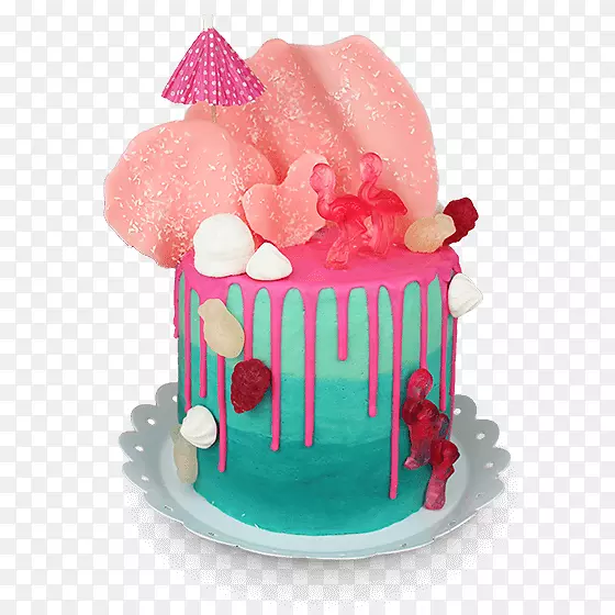 糖果熊生日蛋糕糖蛋糕奶油