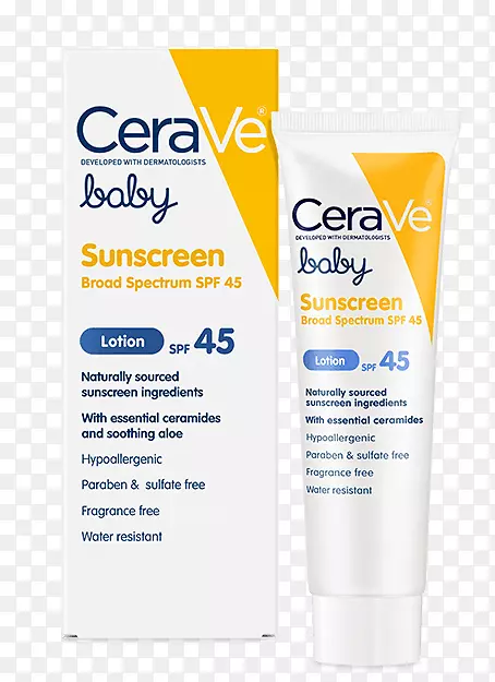 防晒霜CeraVe保湿护肤因子太阳CeraVe婴儿保湿乳液-防晒霜