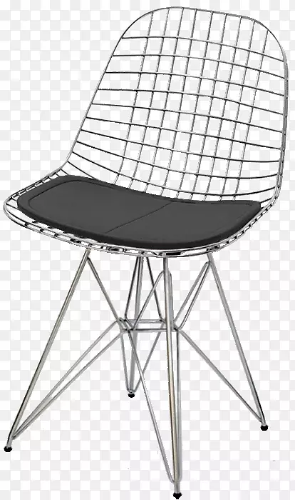 Eames躺椅钢丝椅(DKr 1)家具查尔斯和雷埃姆斯-卡德拉