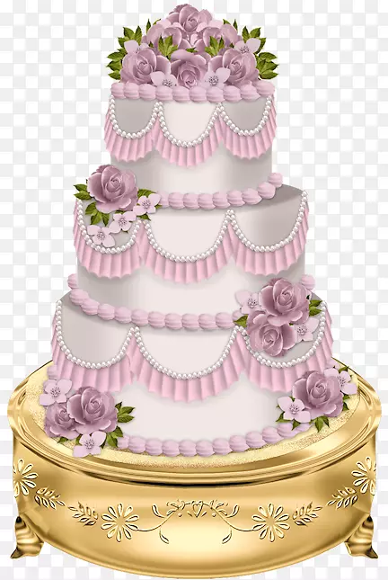 结婚蛋糕纸杯蛋糕条纹剪贴画水彩画结婚蛋糕