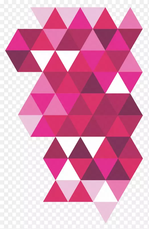 三角形对称粉红色m图案-工作区
