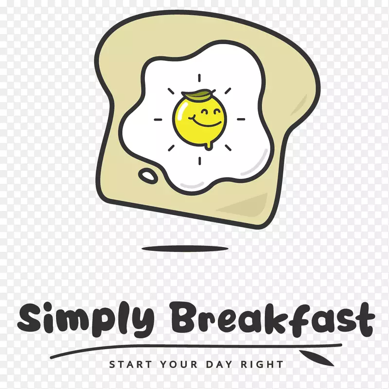 床和早餐煎蛋饼餐标识-营养早餐