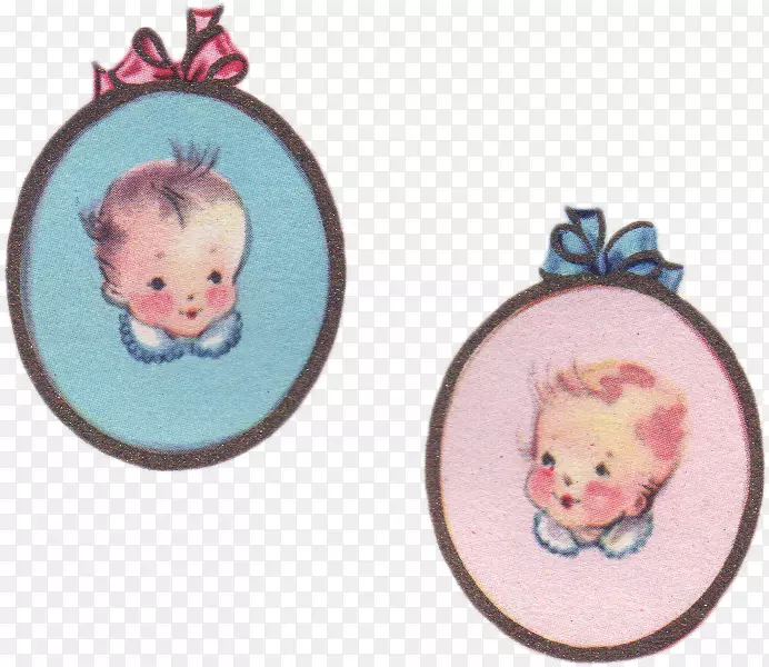 耳环粉红色卵双胞胎宝宝
