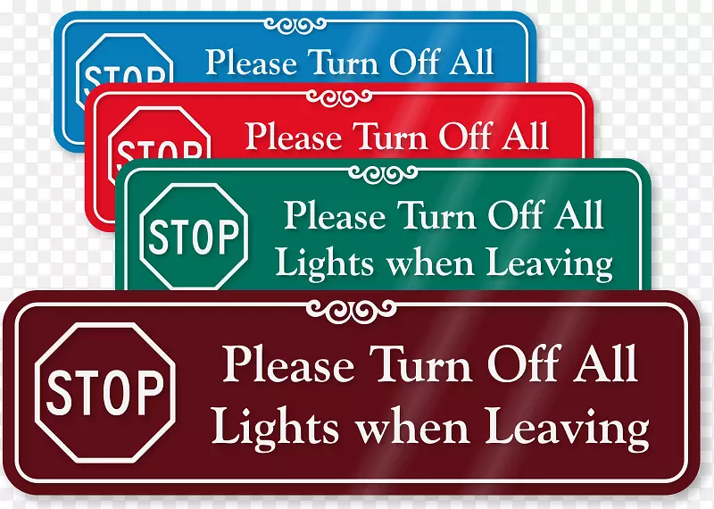 停车标志品牌标志交通标志-关灯
