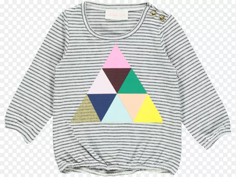 长袖T恤衫外套-简单三角形