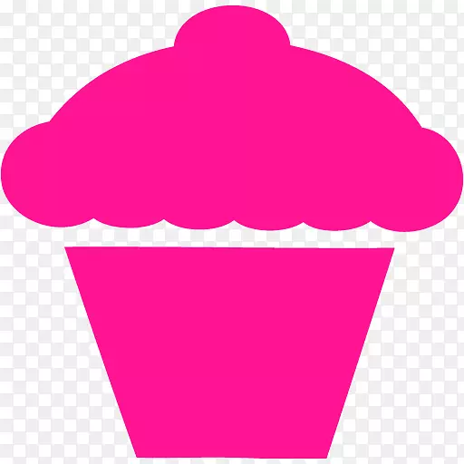 纸杯蛋糕松饼面包店糖霜夹艺术-粉红纸杯蛋糕