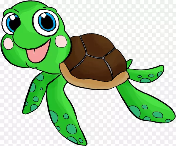 海龟婴儿游泳夹艺术-海龟插图