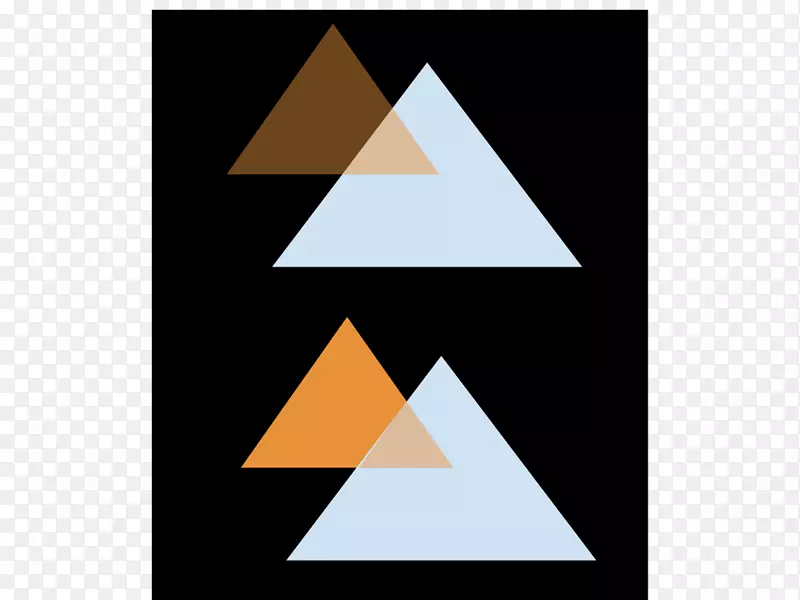 模板缓冲器α复合WebGL OpenGL-橙色三角形