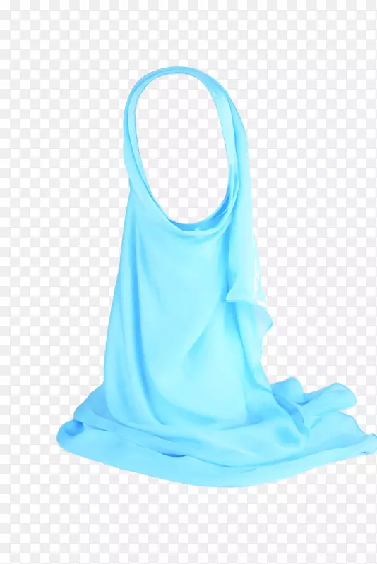 丝巾头巾蓝色服装丝巾