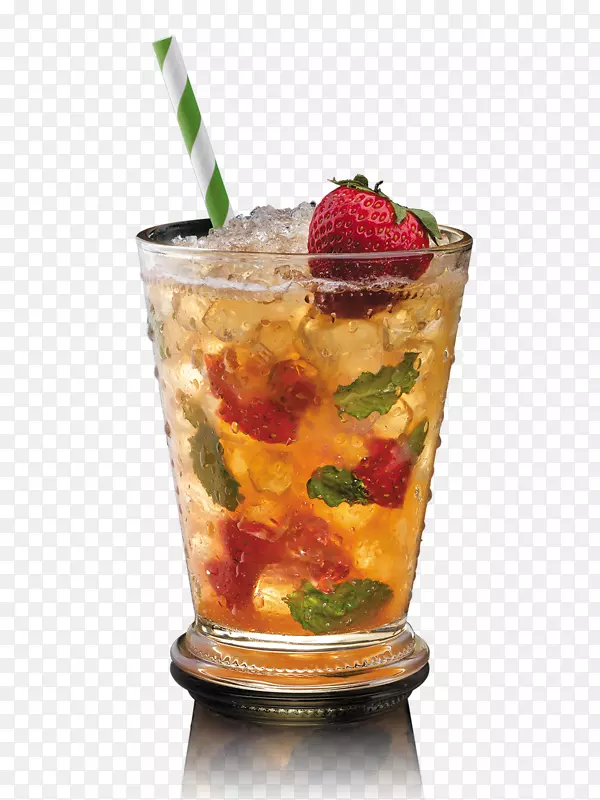 鸡尾酒装饰薄荷果汁制造商马克波旁威士忌草莓饮料