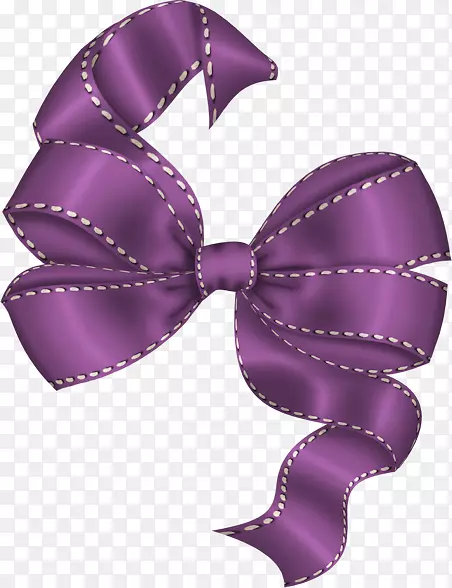 拉索剪贴画-美丽的紫色蝴蝶结