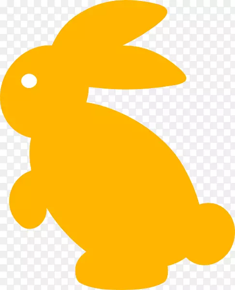 复活节兔子剪影兔剪贴画-兔子剪贴画