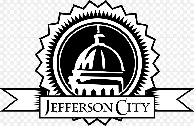杰斐逊市标志品牌线字体线