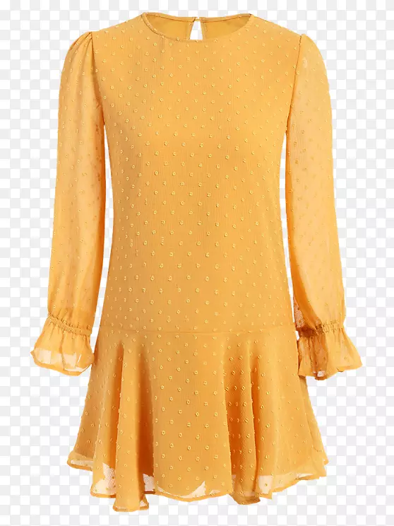 黄色服装衬衫肩带-黄色连衣裙