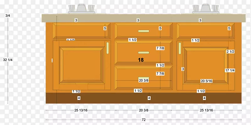 家具线-俯视式家具厨房水槽
