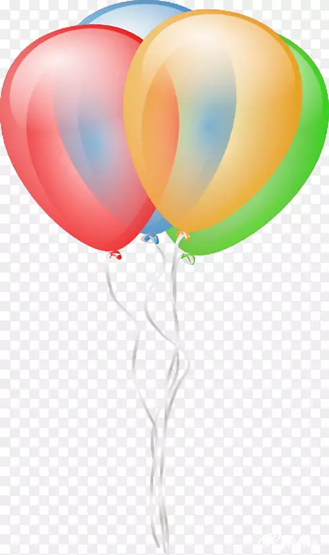 气球派对剪贴画-彩色气球