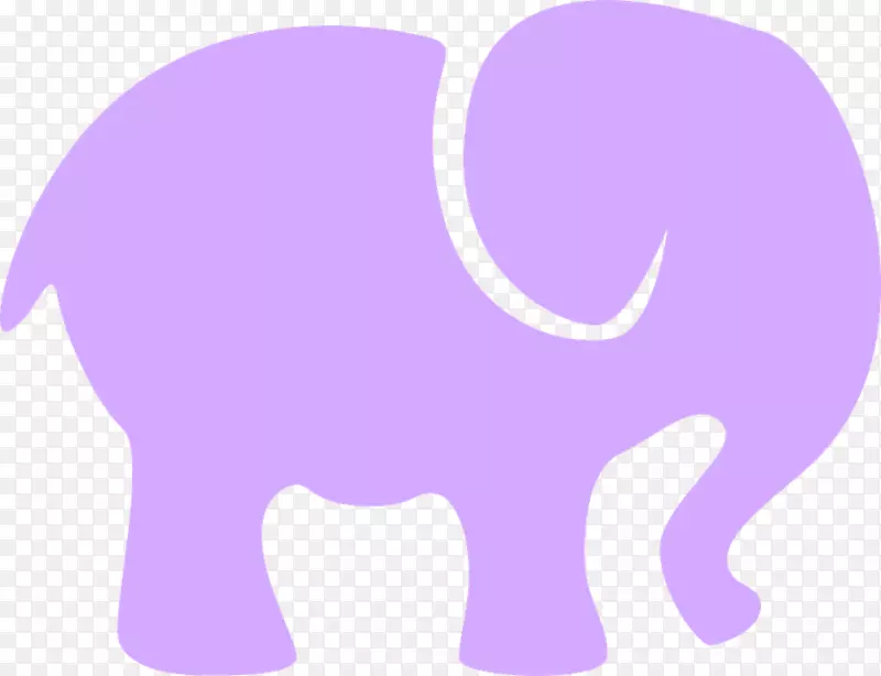 紫色创新大象剪贴画-大象