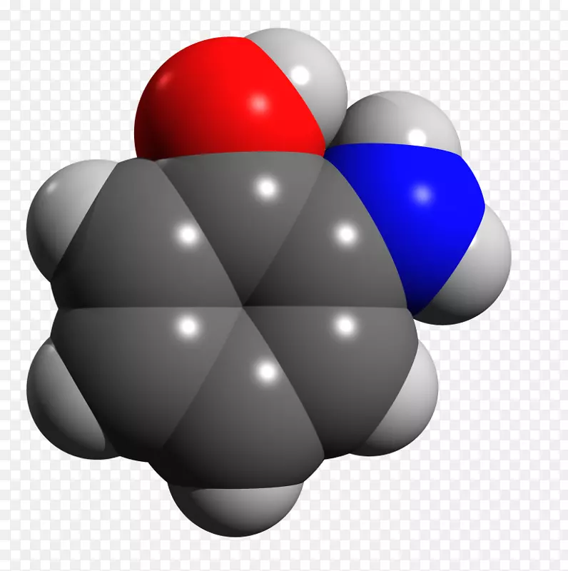 2-氨基苯酚-4-氨基酚化合物有机化合物球棒模型填充物