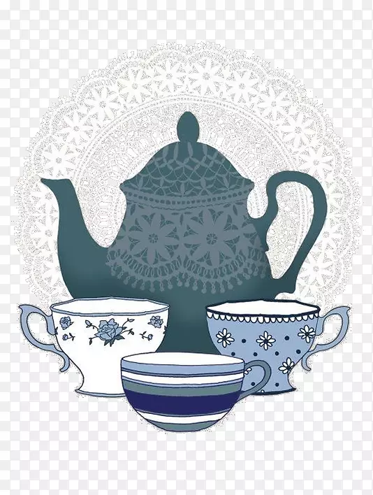 英式早餐茶咖啡杯茶壶茶