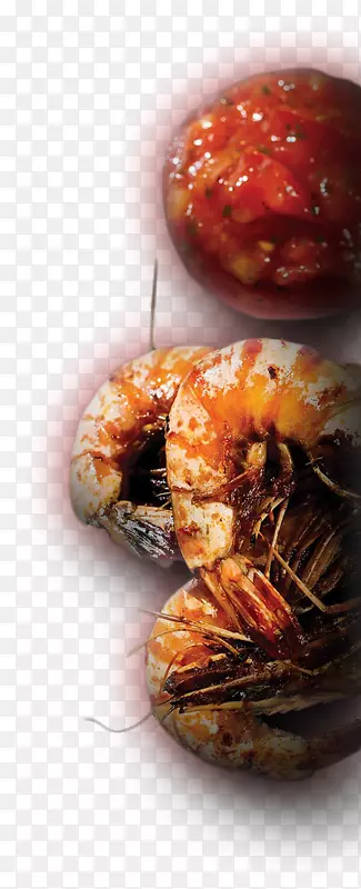 英式菜肴烤肉盆栽虾菜对虾鸡尾酒烧烤食品